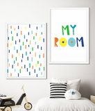 Набір із двох постерів для дитячої кімнати "MY ROOM" 2 розміри (01787) 01787 (А3) фото