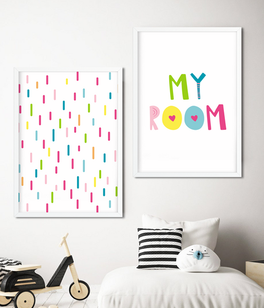 Набор из двух постеров для детской комнаты "MY ROOM" 2 размера (01787) 01787 (А3) фото