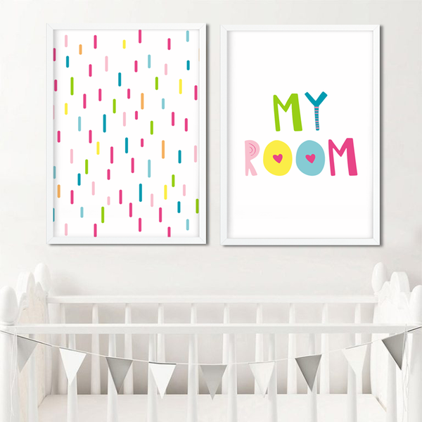 Набор из двух постеров для детской комнаты "MY ROOM" 2 размера (01787) 01787 (А3) фото