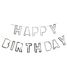 Бумажная гирлянда "Happy Birthday" серебряная (M40134) M40134 фото 1