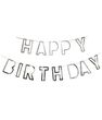 Бумажная гирлянда "Happy Birthday" серебряная (M40134)