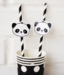 Бумажные трубочки с пандами (10 шт.) 03076-2 фото