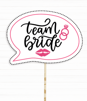 Табличка для фотосессии на девичник "TEAM BRIDE" (H007) H007 фото