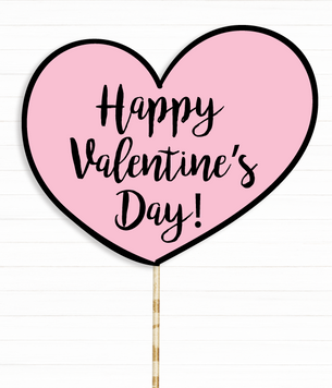 Табличка для фотосессии "Happy Valentine's Day!" (02882) 02882 фото