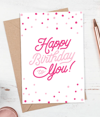 Поздравительна вітальна листівка на день народження "Happy birthday to you!" 02199 фото