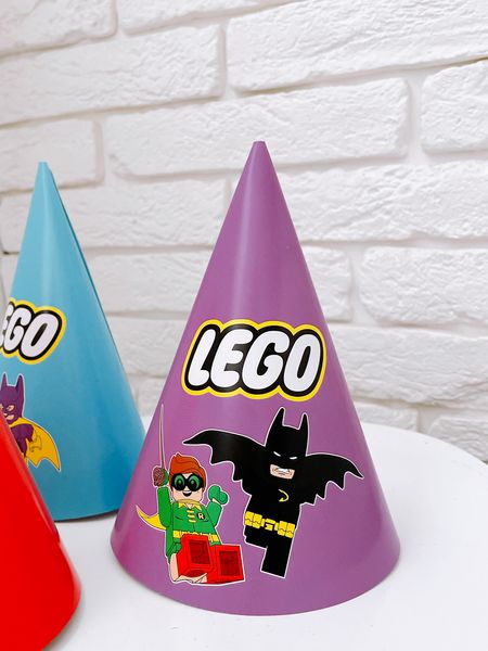 Колпачки для праздника "Лего Бэтмен" 4 шт (L5071) L5071 фото