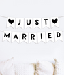 Паперова гірлянда на весілля "Just married" (02229)