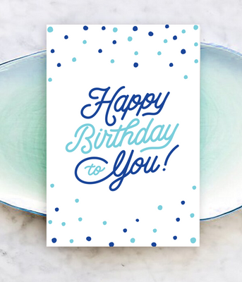 Поздравительна вітальна листівка на день народження "Happy birthday to you!" 02200 фото