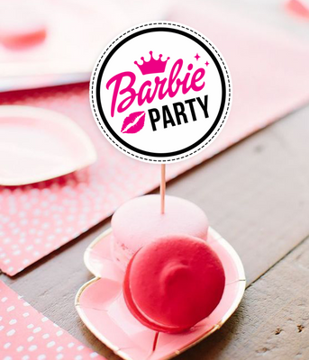 Топпери для капкейків "Barbie Party" 10 шт (B03415) B03415 фото