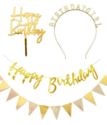 Набір для дня народження золотий Gold Mix  (01288) 01288 фото