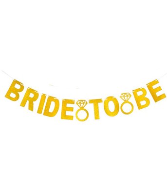 Золота гірлянда для дівич-вечора "Bride to be" (B340) B340 фото