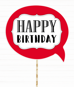Фотобутафорія на день народження &ndash; табличка "Happy Birthday" (02142) 02142 фото