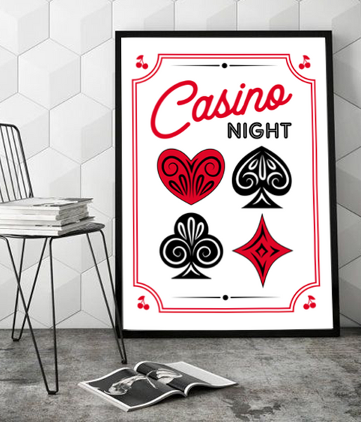 Постер для вечеринки в стиле Казино "Casino Night" 2 размера (CA3983) CA3983 (A3) фото