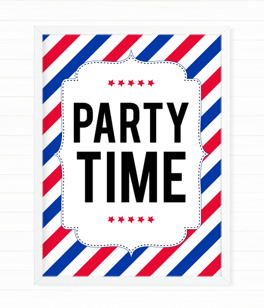 Постер для американской вечеринки "PARTY TIME" 2 размера (039001) 039001 фото