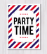 Постер для американской вечеринки "PARTY TIME" 2 размера (039001) 039001 фото 3