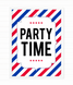 Постер для американской вечеринки "PARTY TIME" 2 размера (039001) 039001 фото 2