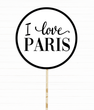 Табличка для фотосессии "I love Paris" (03390) 03390 фото