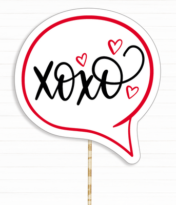 Табличка для фотосессии на День Влюбленных "XOXO" (VD-67) VD-67 фото