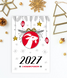 Новогодняя открытка на год козы 2027 "З новим роком" (NY80065) NY80065 фото 1