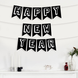 Новогодняя гирлянда из флажков "Happy New Year" черно-белая (N-103) N-103 фото 2