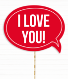 Табличка для фотосессии "I love you!" (02362) 02362 фото