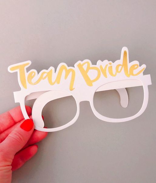 Бумажные очки для девичника "Team bride" 1 шт (40-310) 40-310 фото