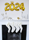 Новогодний воздушный шар-надпись золотой "2024" 45х100 см (NY70072) NY70072 фото 2