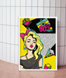 Декор-постер для вечеринки в стиле 90-х "90's Party" 2 размера без рамки (04200)