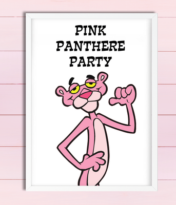 Постер "Pink Panthere Party" 2 розміри (08005) 08005 фото