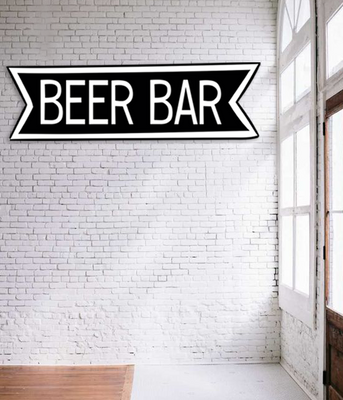Табличка із пластику "Beer Bar" 85х27 см (05004) 05004 (1) фото