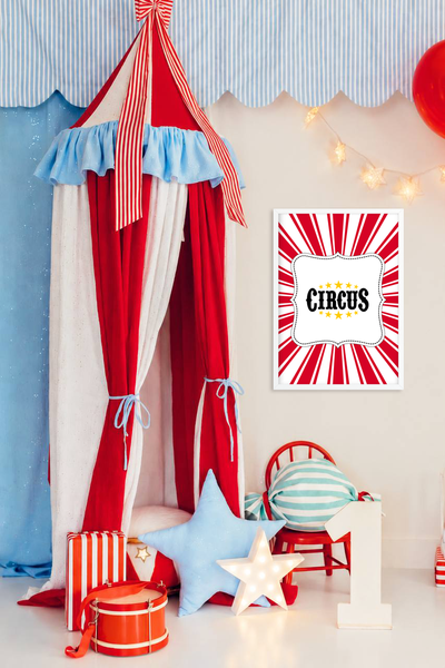 Постер для праздника в стиле цирк "Circus" 2 размера без рамки (A59) A59 фото