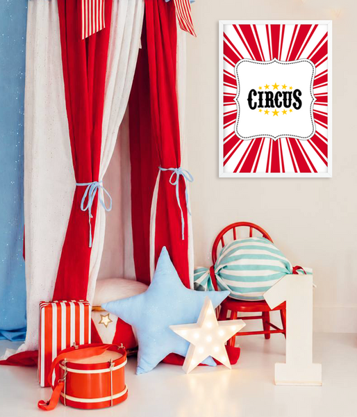 Постер для праздника в стиле цирк "Circus" 2 размера без рамки (A59) A59 фото