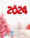 Новогодний воздушный шар-надпись красный "2024" 45х100 см (NY70073) NY70073 фото 2