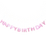 Бумажная гирлянда с глиттерными буквами "Happy Birthday" розовая (M40160) M40160 фото 1
