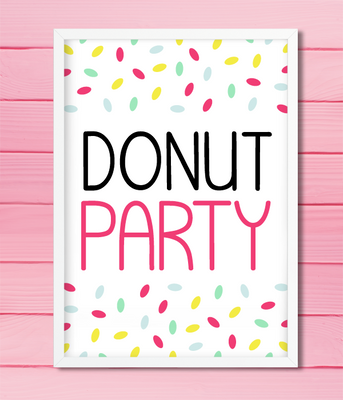 Постер для праздника "Donut Party" (2 размера) 03247 фото