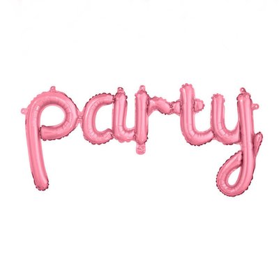 Велика повітряна куля-напис Party рожева 45x113 см (P019077) P019077 фото