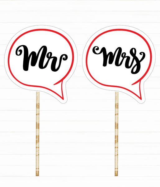 Свадебные таблички для фотосессии Mr. и Mrs. (061481) 061481 фото