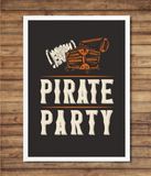 Постер для вечеринки в стиле Пираты "PIRATE PARTY" 2 размера (02375) 02375 (A3) фото