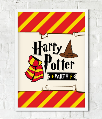 Постер для праздника "Harry Potter" (2 размера) без рамки 02215 фото