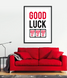 Постер для вечірки у стилі казино "Good Luck" 2 розміри (CA4021) CA4021 фото 4