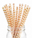 Паперові трубочки "Gold Chevron" (10 шт.) straws-36 фото 1