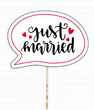 Табличка для свадебной фотосессии "Just married" (02907)