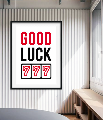 Постер для вечеринки в стиле казино "Good Luck" 2 размера (CA4021) CA4021 (A3) фото