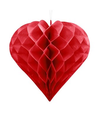 Декорація Червоне гофро серце 20 см (04501) 04501 фото