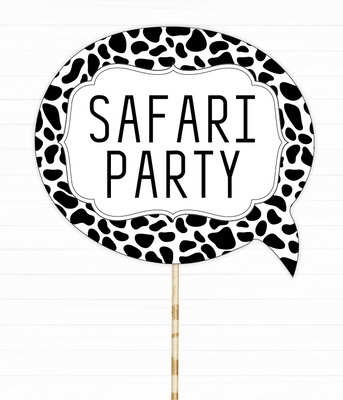 Фотобутафорія - табличка "Safari Party" (S374) S374 фото
