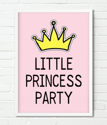 Постер для праздника "Little Princess Party" 03195 фото