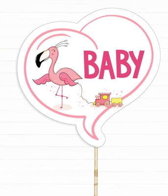 Табличка для фотосессии с фламинго "Baby" (029081) 029081 фото