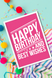 Декор-постер для прикраси дня народження "Happy Birthday and best wishes" (02344) 02344 (А3) фото 2