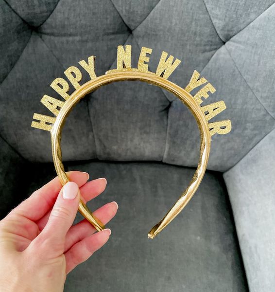 Новорічний аксесуар для волосся-обруч "Happy New Year" (H113) H113 фото