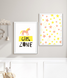 Набір із двох постерів для дитячої кімнати дівчинки "GIRL ZONE" 2 розміри (01795) 01795 фото 3
